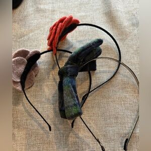 Set of 4 Stylish Headband Set with Floral and Bow Accents